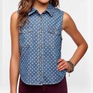 BDG | Urban Outfitters Polka Dot Denim Tank